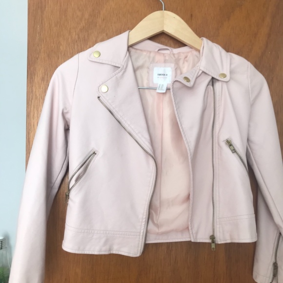 Girl’s Faux Leather Jacket - Picture 4 of 6